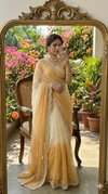 Ktd 3010 Shaded Gold Crush Beeds Work Saree Collections